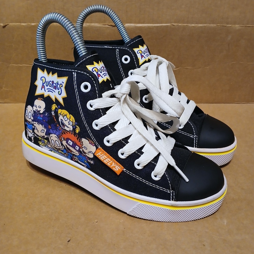 Heelys Rugrats Hustle Pro 20 High Top Skate Shoes Black White Purple Kids Size 2
